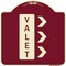 Signmission Designer Series Valet Right Arrow, Burgundy Heavy-Gauge Aluminum Sign, 18" x 18", BU-1818-22742 A-DES-BU-1818-22742 - alternate 1